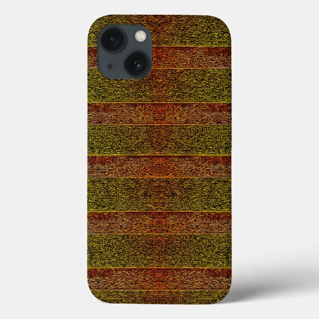 Coques Case-Mate iPhone Bandes gaufrées et ombragées, rouge verdâtre (Verso)
