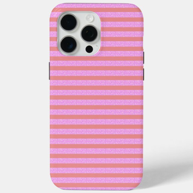 Coques Case-Mate iPhone Bandes géométriques roses (Verso)