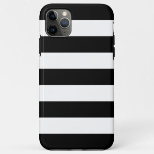 Coques Pour iPhone Bandes Horizontales Noires Et Blanches