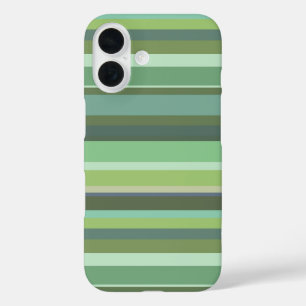 Coque Pour iPhone 16 Bandes horizontales vert olive