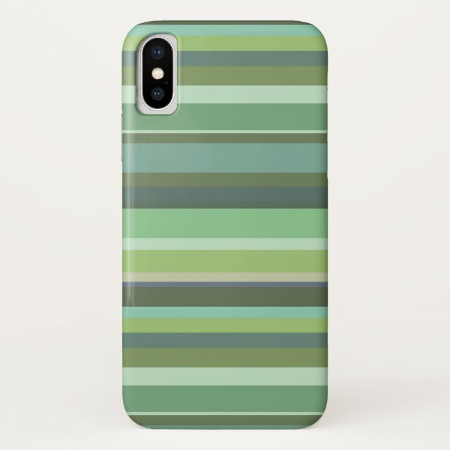 Coques Case-Mate iPhone Bandes horizontales vert olive (Dos)