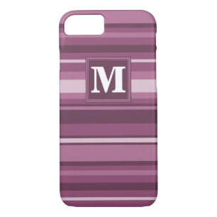 Etui iPhone Case-Mate Bandes mauve monogrammes
