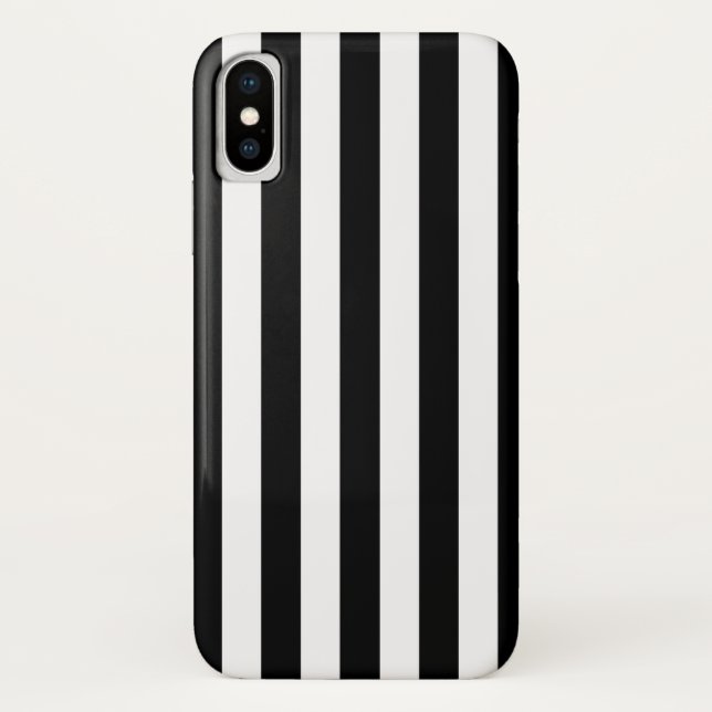 Coques Case-Mate iPhone Bandes noires et blanches (Dos)