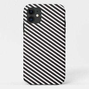 Coque Case-Mate Pour iPhone Bandes noires et blanches - noir