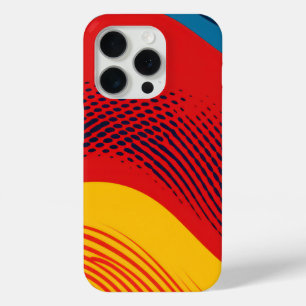 Coque Case-Mate iPhone Bandes ondulées en couleurs primaires avec texture