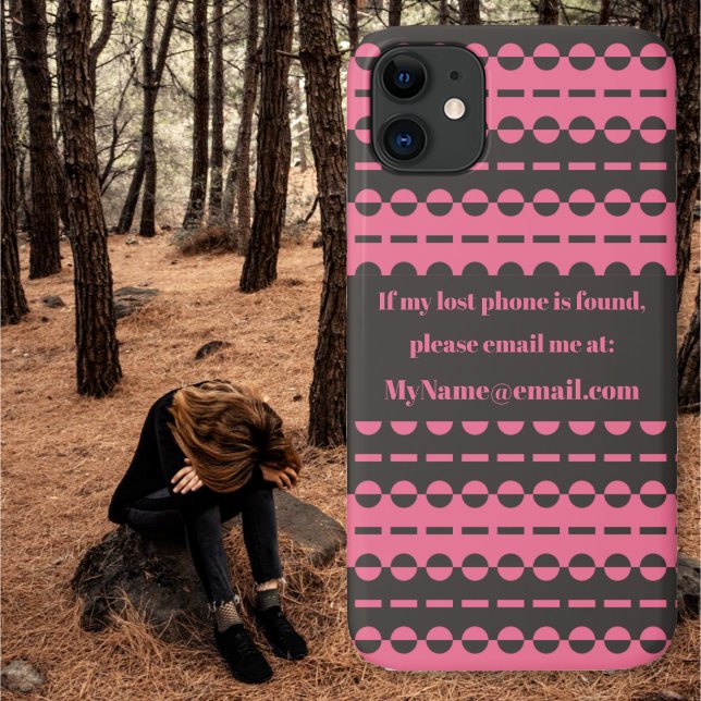 Coques Case-Mate iPhone Bandes plissées au charbon de bois et rose Saumon (Pleated Stripes in Charcoal and Salmon Pink Case-Mate iPhone Case by Leapfroglisics Shop)