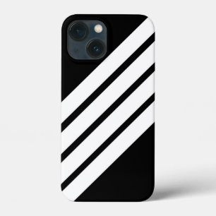 Case-Mate iPhone Case Bandes rétro en noir et blanc