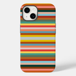 Coque Case-Mate iPhone Bandes rétro horizontales colorées
