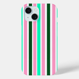 Coque Case-Mate iPhone Bandes roses et vertes