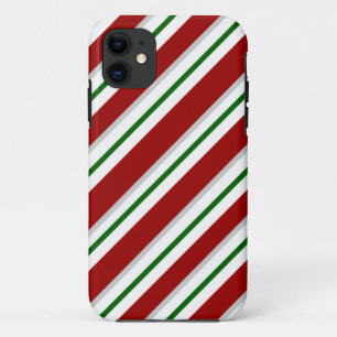 Coque iPhone 11 Bandes rouges et vertes