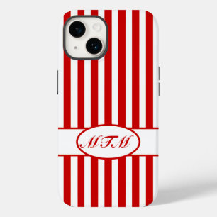 Coque Pour iPhone 14 Bandes rousses automnales avec monogramme