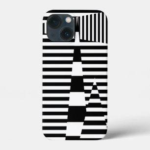 Case-Mate iPhone Case Bandes sur bandes en noir et blanc