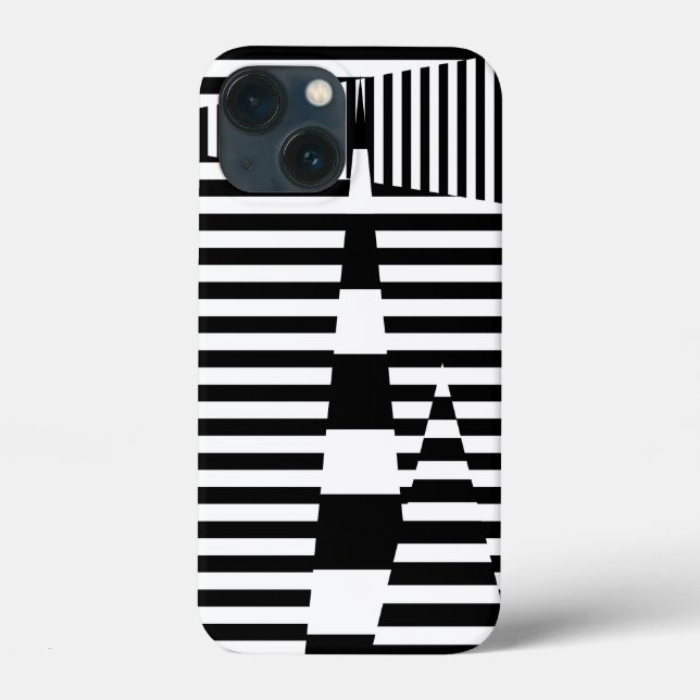 Coques Case-Mate iPhone Bandes sur bandes en noir et blanc (Verso)