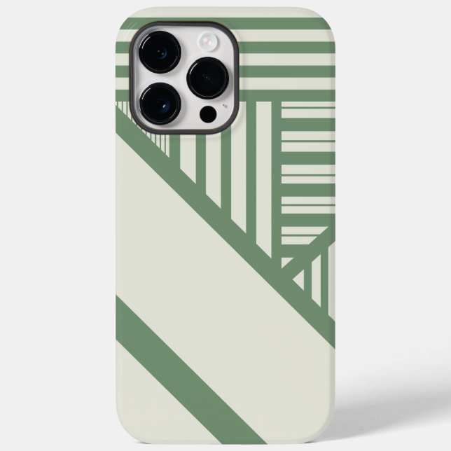 Coques Case-Mate iPhone Bandes triangulaires en vert (Verso)
