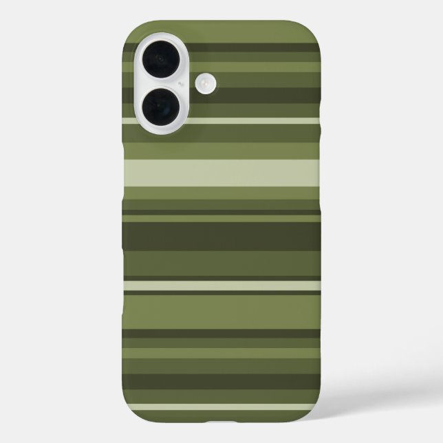Coques Case-Mate iPhone Bandes vert olive (Verso)