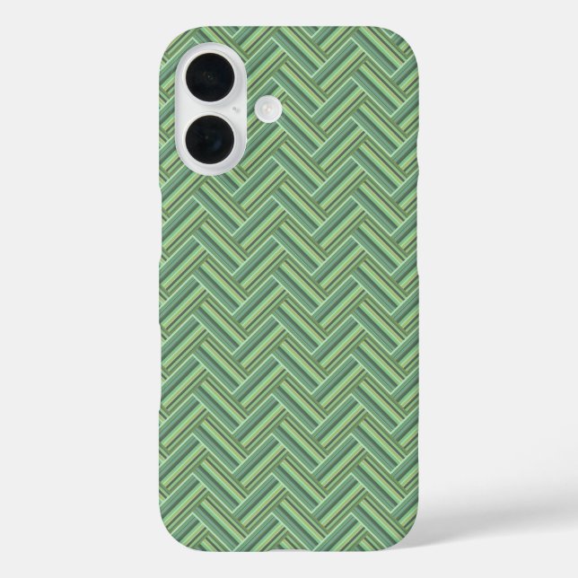 Coques Case-Mate iPhone Bandes vert olive double tissage (Verso)