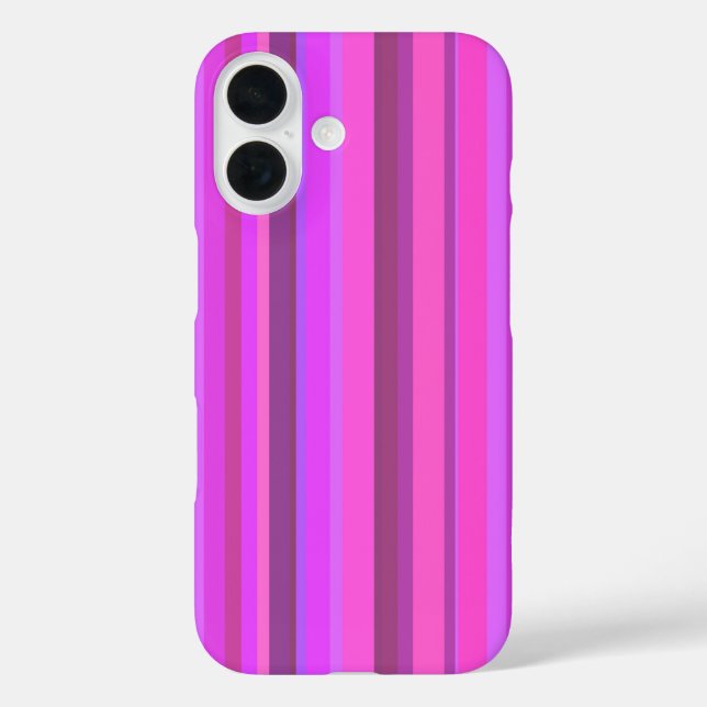 Coques Case-Mate iPhone Bandes verticales roses (Verso)