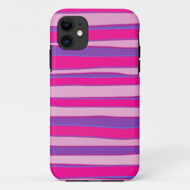 Coques Case-Mate iPhone Bandes violettes et roses intempestives (Dos)