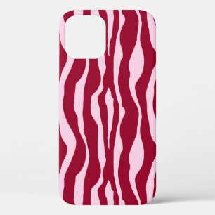 Etui iPhone Case-Mate Bandes zébrées - Bourgogne et rose