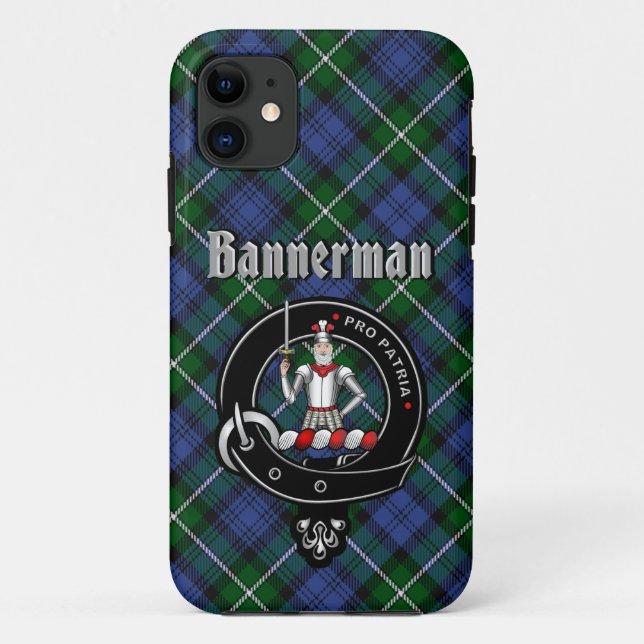 Coques Case-Mate iPhone Bannerman Clan Badge & Tartan Phone Case (Dos)