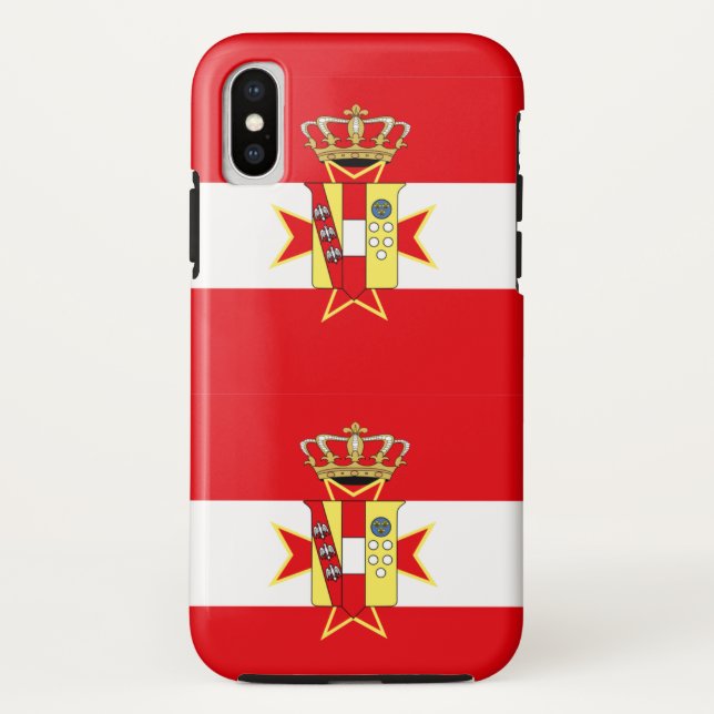 Coques Case-Mate iPhone Bannière rouge blanc Grand-Duché de Toscane (Dos)