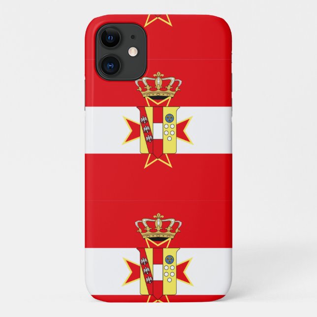 Coques Case-Mate iPhone Bannière rouge blanc Grand-Duché de Toscane (Dos)