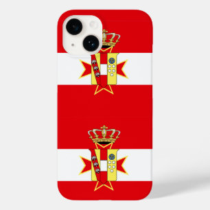 Coque Pour iPhone 14 Bannière rouge blanc Grand-Duché de Toscane