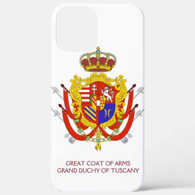 Coques Case-Mate iPhone Bannière rouge blanc Grand-Duché de Toscane (Verso)