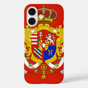 Coques iPhone 16 Bannière rouge blanc Grand-Duché de Toscane