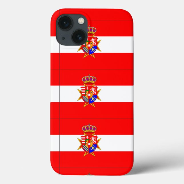 Coques Case-Mate iPhone Bannière rouge blanc Grand-Duché de Toscane (Verso)