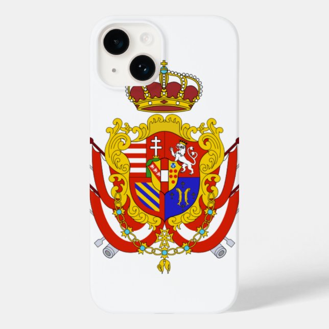 Coques Case-Mate iPhone Bannière rouge blanc Grand-Duché de Toscane (Verso)
