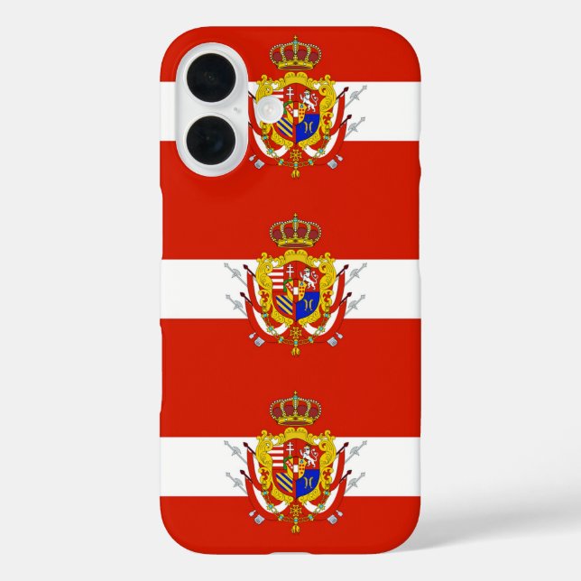 Coques Case-Mate iPhone Bannière rouge blanc Grand-Duché de Toscane (Verso)