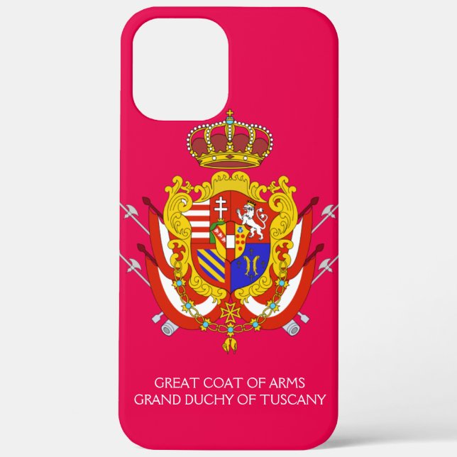 Coques Case-Mate iPhone Bannière rouge blanc Grand-Duché de Toscane (Verso)