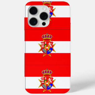 Coque iPhone 15 Pro Max Bannière rouge blanc Grand-Duché de Toscane