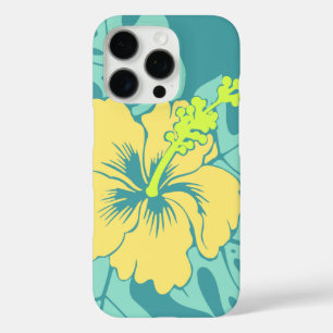 Coque iPhone 16 Pro Banzai Beach Hawaii Hibiscus Jade Green