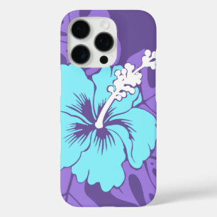 Coque iPhone 16 Pro Banzai Beach Hibiscus hawaïen violet