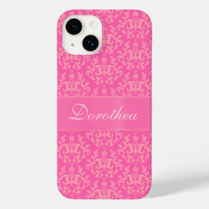 Coque Pour iPhone 14 Baptisé damask kangaroo paws pinky