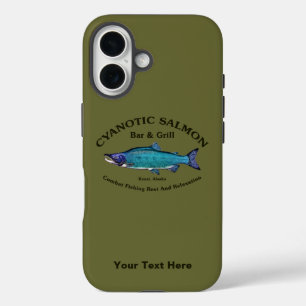 Coque Pour iPhone 16 Bar & Grill du Saumon Cyanotique