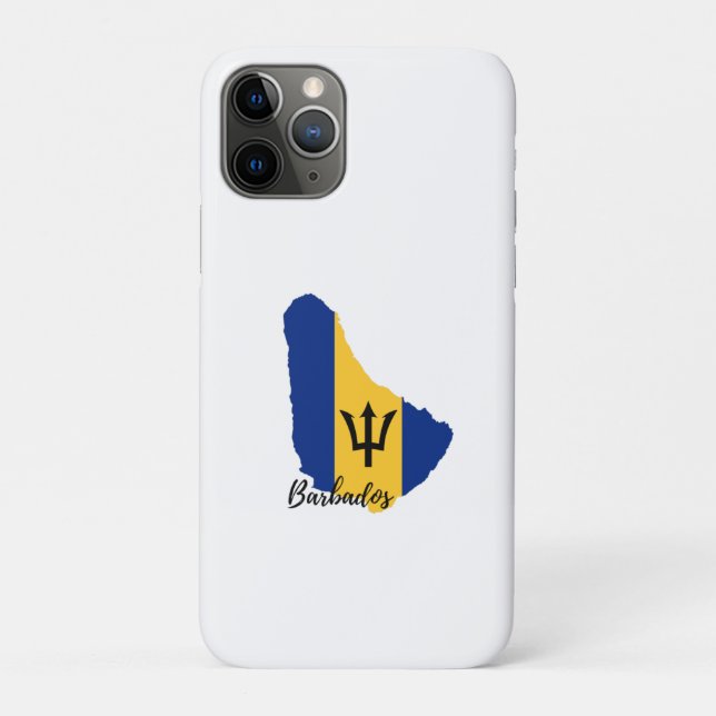 Coques Case-Mate iPhone Barbade  Drapeau  Carte (Dos)