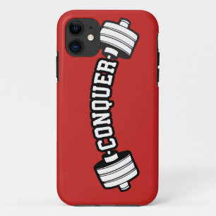 Case-Mate iPhone Case Barbell, CONQUER - Gymnase d'haltérophilie