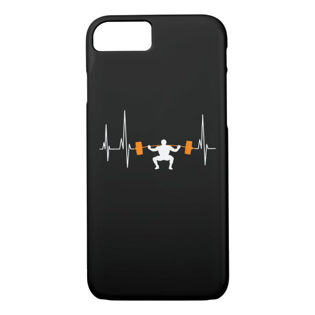 Coques Case-Mate iPhone Barbell Poids Heartbeat Bodybuilding (Dos)