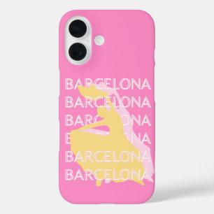 Coque Pour iPhone 16 Barcelone Art Voyage, Espagne, Art Voyage, Rose