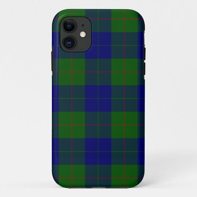 Coques Case-Mate iPhone Barclay tartan bleu vert carreaux (Dos)
