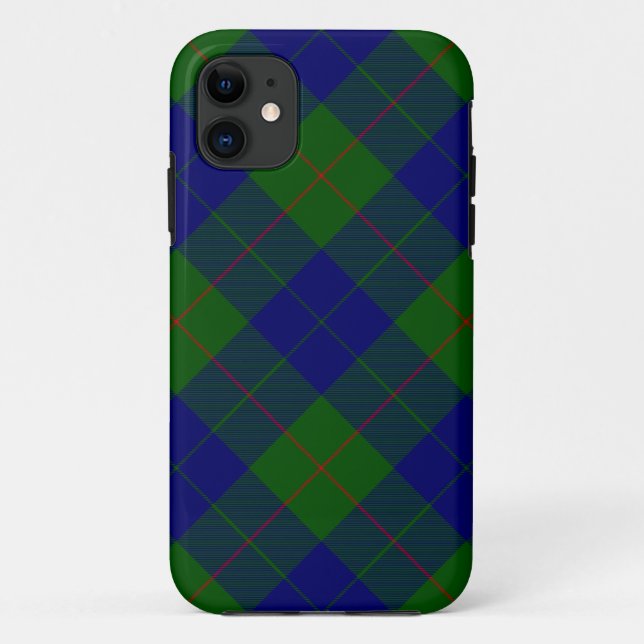 Coques Case-Mate iPhone Barclay tartan bleu vert carreaux (Dos)