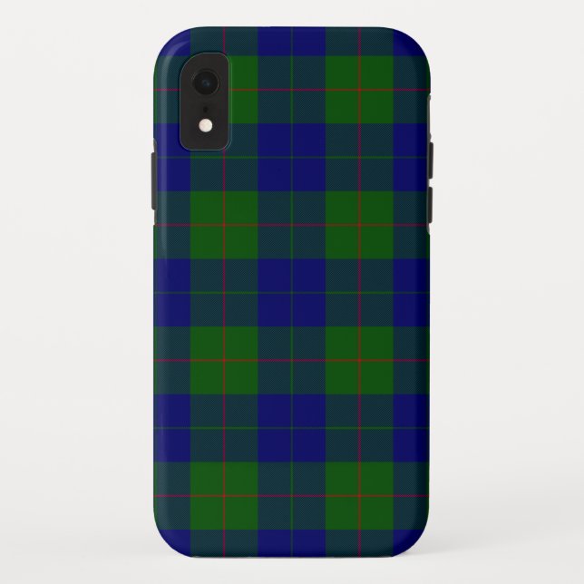 Coques Case-Mate iPhone Barclay tartan bleu vert plaid (Dos)