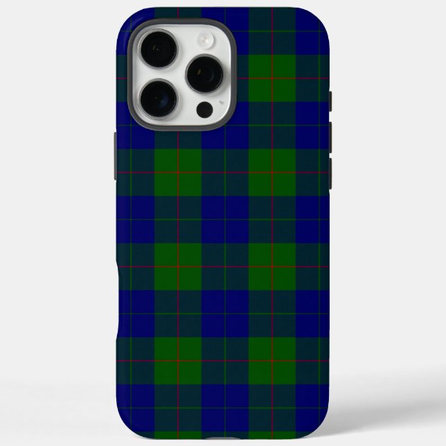 Coques Case-Mate iPhone Barclay tartan bleu vert plaid (Verso)