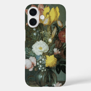 Coque Pour iPhone 16 Baroque vintage, Bouquet de fleurs dans Vase de ve