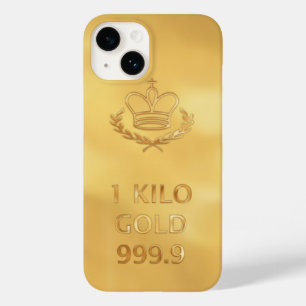 Coque Pour iPhone 14 Barre d'or à bulles