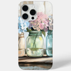 Coque Case-Mate iPhone Barres Mason en fleurs vintages Hydrangea