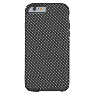 Coque iPhone 6 Tough Base noire de fibre de carbone